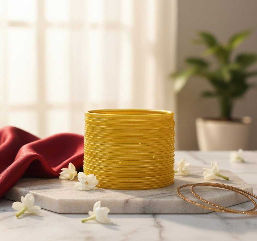 Reshamqueen Beautifully Golden Cut Velvet Bangles